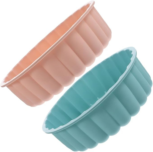 Ciieeo 8-Inch Food-Grade Silicone Round Cake Mold 2-Piece High-Temperature Baking Set for Charlotte Cake Tart and Pie for Home Baking by Ciieeo