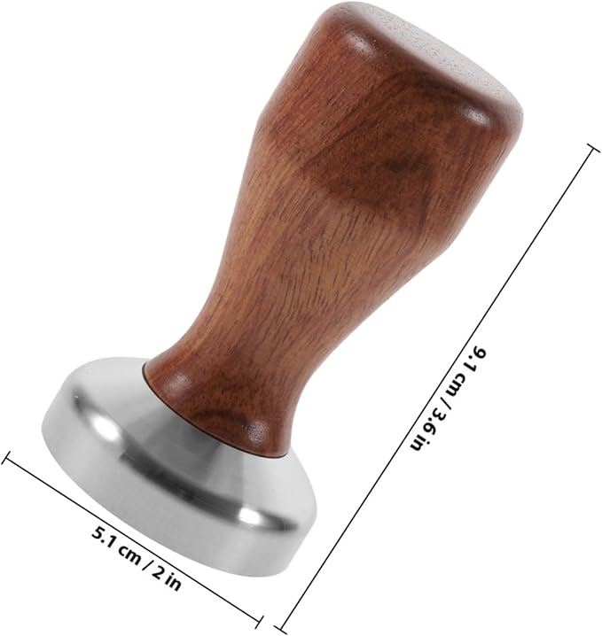 Espresso Tamper Stainless Steel Coffee Presser with Handle Flat Base Reusable Powder Press for Home and Professional Use