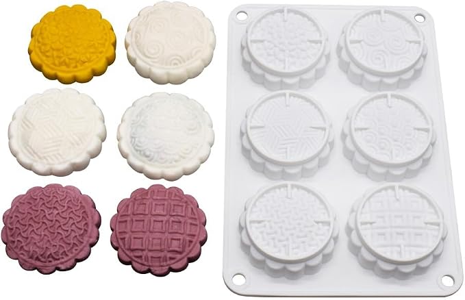 Silicone Mold for Cake DIY Baking Chocolate Eco-Friendly Cake Mold Candy Chocolate Cake Mould Baking DIY Kitchen Accessiories (Mooncake M_8.52 X5.8 X0.84 inch) - Image 5