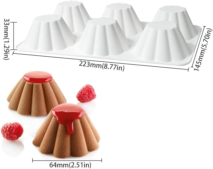mostsom Cup Shape Silicone Mold, Non-Stick Baking Molds for Chocolate, Cake, Jelly, Dome Mousse Mould, Truffle, Ice Cube, Easy Release & Clean, Perfect for Cake & Dessert Making (H_ Cup)