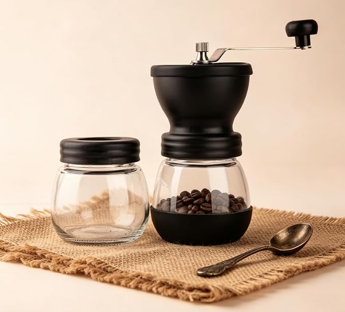 Portable manual espresso machine, manual coffee grinder and mini travel coffee machine set, suitable for camping, cars, RVs, hiking, offices, homes and coffee bean grinding. - Image 9