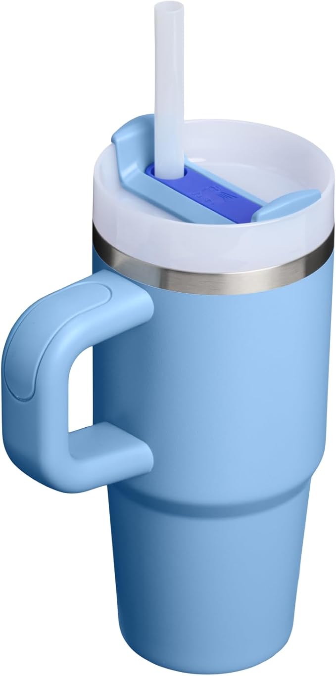STANLEY Quencher H2.0 Flow State Tumbler, 14 oz, Blue Sky | Handle and Straw | 3-Position Lid | Cup Holder Compatible for Travel | Insulated Stainless Steel Cup | BPA-Free - Image 3
