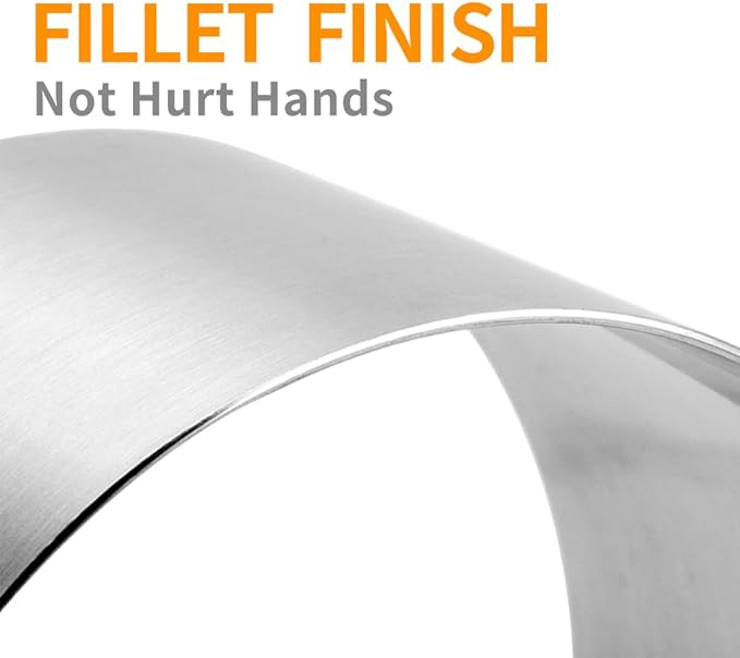 Guowall Seamless Cake Ring Mold 4 Pack Stainless Steel Mousse Mould Round Food Mold Pastry Cookie Cutter for Baking - 3.15 x 2 inch