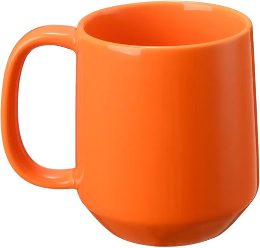 Miicol Ceramic Coffee Mug, 16 oz Large Coffee Cup, Tea Mug with Handle, Flat Bottom Mug for Men, Women, Office, Microwave and Dishwasher Safe, Multi-Color, Sun Orange by Miicol