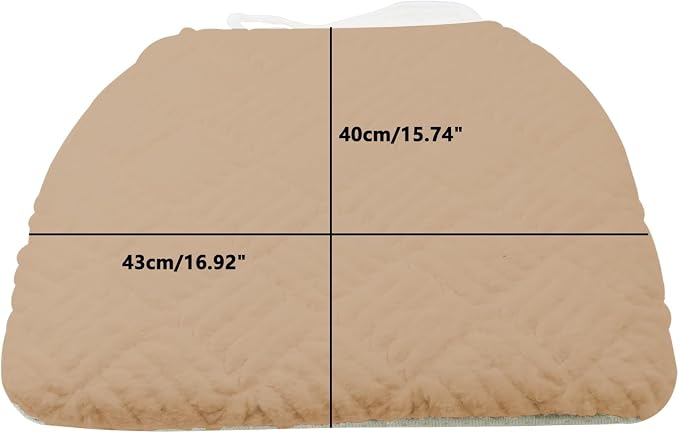 Plush Chair Cushion, Oval Chair Cushion Pad,Ultra Soft Nonslip Seat Pad,Comfortable Chair Cushion Cover,2PCS Memory Foam Chair Seat Cushion for Home Office Kitchen Dining Chairs Coffee - Image 2