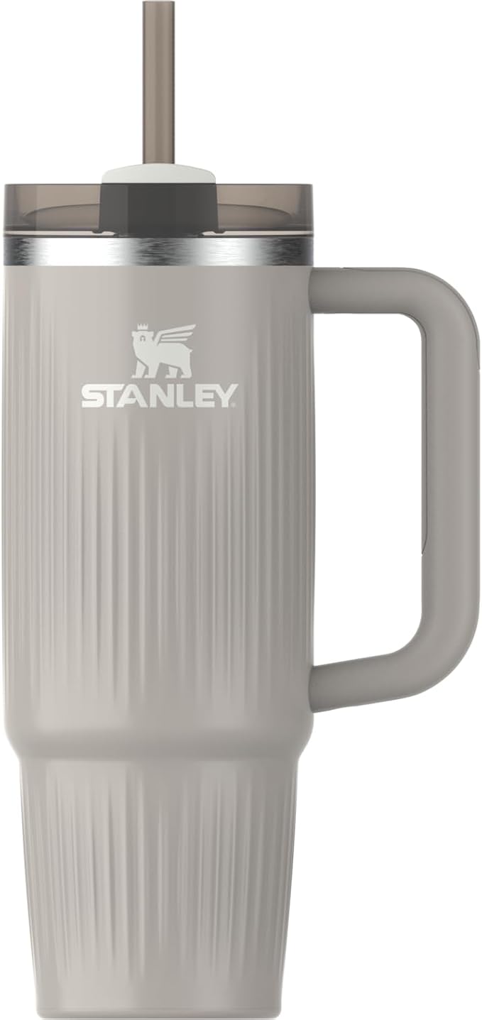 STANLEY Quencher H2.0 Tumbler with Handle and Straw 30 oz | Flowstate 3-Position Lid | Cup Holder Compatible for Travel | Insulated Stainless Steel Cup | BPA-Free | Fluted Ash Gloss by Unknown