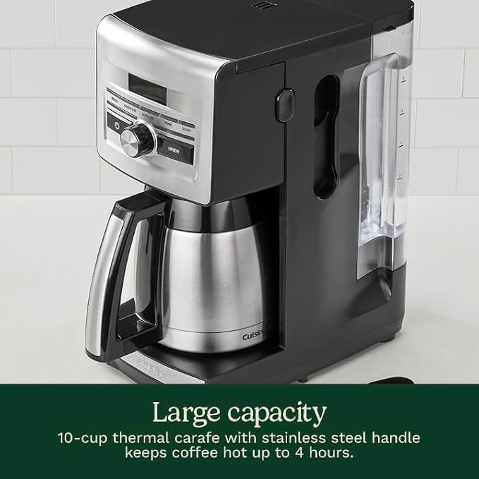 Cuisinart Personal Brew 10-Cup Thermal Coffee Maker, Fully Automatic Programmable Coffee Machine with Hot or Over Ice Options, Brew Strength Control, 52 Ounce Removable Water Reservoir, DCC-10 - Image 5