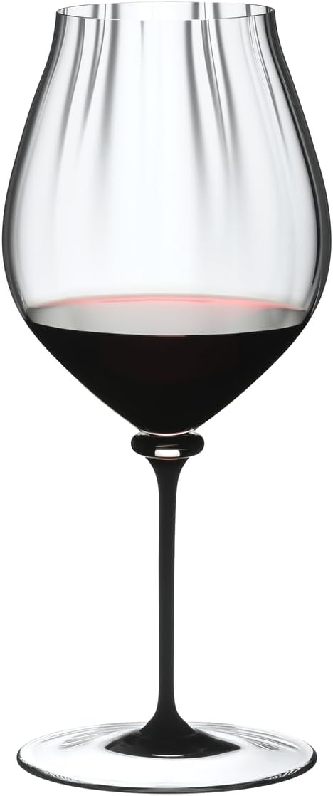 Riedel 4884/67 D Fatto A Mano Performance Pinot Noir Wine Glass, 29 oz, Clear, Black Stem by Unknown