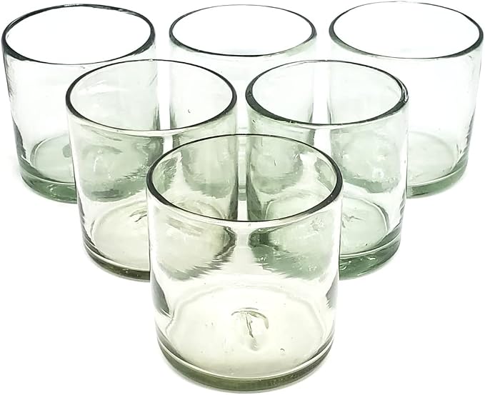 Clear 12 oz Large DOF Glasses (set of 6), Recycled Glass, Lead-free, Toxin-Free (12oz Large DOF) - Image 3
