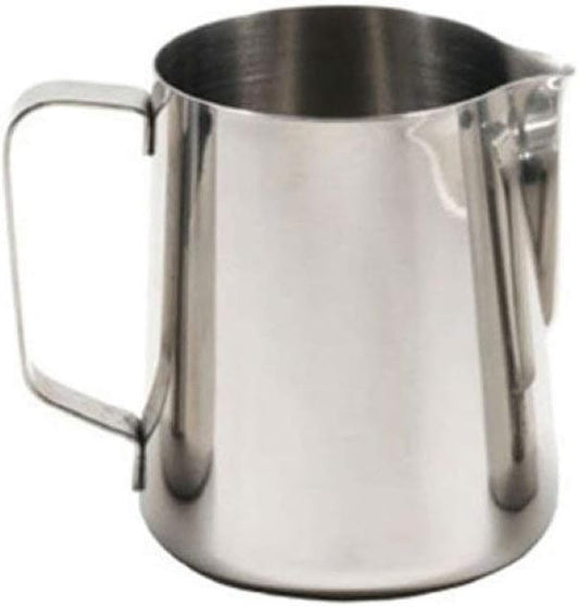 Rattleware 32 oz Macchiato Milk Frothing Pitcher Premium Stainless Steel Latte Art Pitcher with Drip Resistant Spout and Comfortable Handle for Home Cafe Barista Restaurant and Commercial Espresso Use
