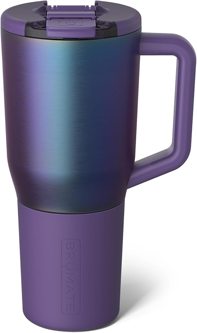 BrüMate Müv - 35oz 100% Leak Proof Insulated Coffee Mug with Handle & Lid - Stainless Steel Coffee Travel Mug - Double Walled Coffee Cup (Dark Aura) by Br%C3%BCMate