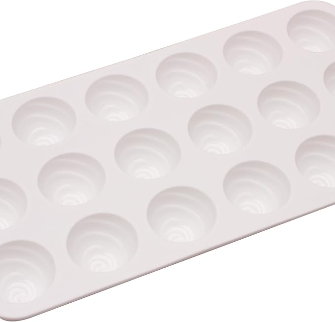 2Pcs 3D Spiral Shaped Silicone Baking Mold, 36-Cavity Nonstick Cream Shaped Cyclone Chocolate Mold for Mousse Cake Decoration, Silicone Spiral Flower Pan Mold for Candy Soap Ice Cube, White - Image 7