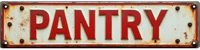 Wall Decor 16 * 4 Inch Tin Signs PANTRY Kitchen Storage Room Farmhouse Retro Decor by Unknown