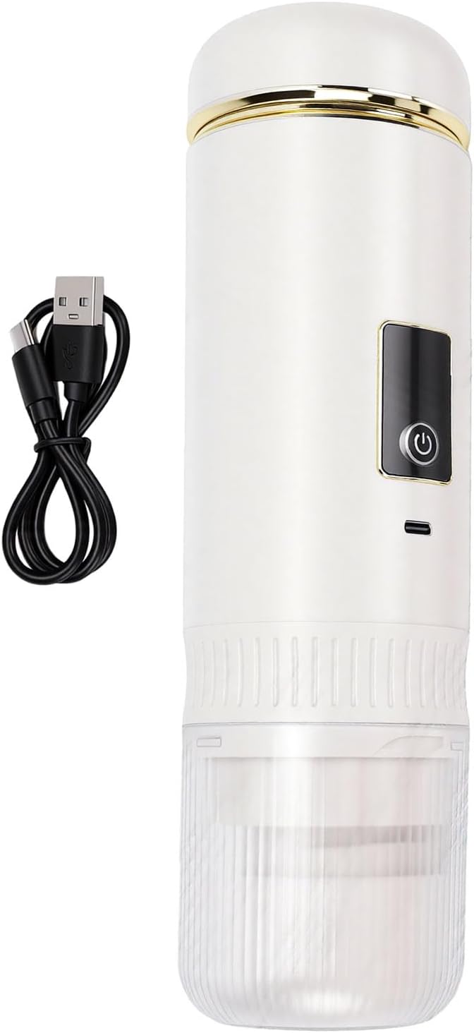 Asixxsix Samll Portable Electric Espressos Machine, 200ml | 72W Self Heating, Cordless Rechargable 7800mAh, Compatible with Capsules and Ground Coffee, for Camping Travel - Image 7