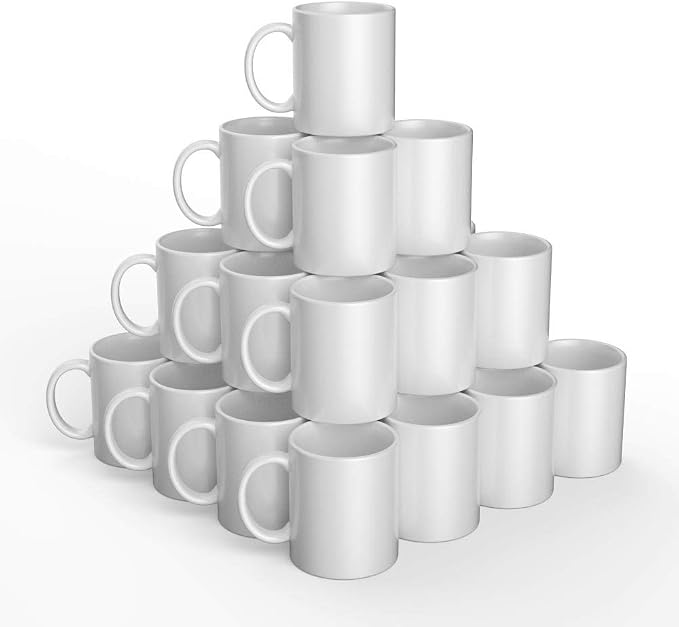 Ceramic Mug Blank, White - 12 oz/340 ml (36 ct) by Unknown