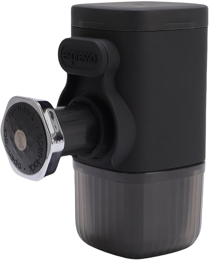 Portable Coffee Maker Lightweight and Compact Manually Operated Coffee Machine for Travel Camping Hiking ABS 100ml (Black) - Image 5