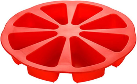 Silicone Dessert Mold Silicone Cake Mold Baking 8 Cavity Non Stick Multipurpose Baking Pan Easy Release Flexible with 8 Connected Cavities for Cakes Bread Chocolate Pizza (Red) by Unknown