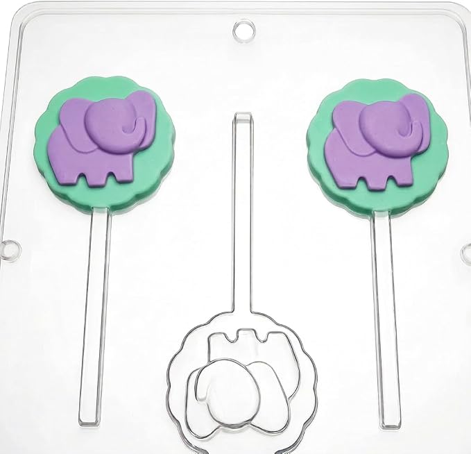 Baby Elephant Lollipop Chocolate Candy Mold 697 - Image 7