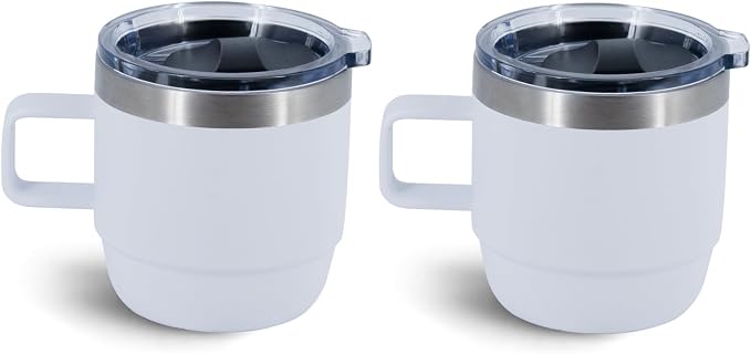 6 oz Stackable Mug, Stainless Steel cup with handle, Vacuum Insulated Espresso/Coffee Mug, shot Glass Set for 2-Piece Set for Coffee, Spirits, Wine, Tea-white - Image 7