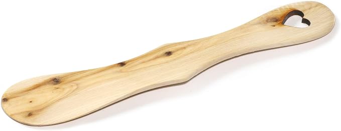 Butter knife - Handmade from Nordic untreated Juniper wood - Unique Heart Shape Handle by Nordic+Art+Store