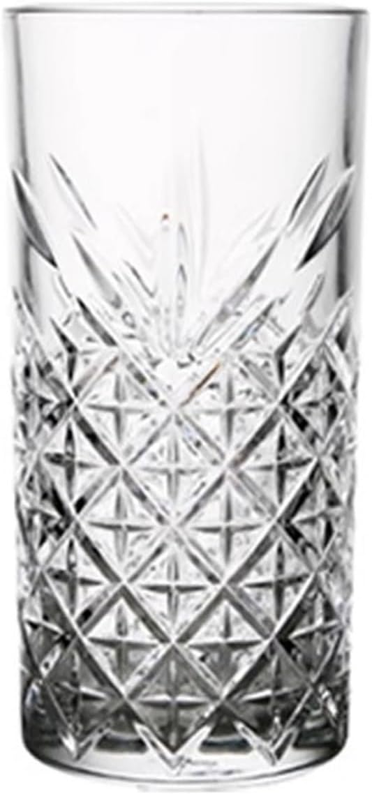 Glass Cups Transparent Embossed Glass Cups, 5 Sizes Stemless Glassware(X-Large) - Image 2
