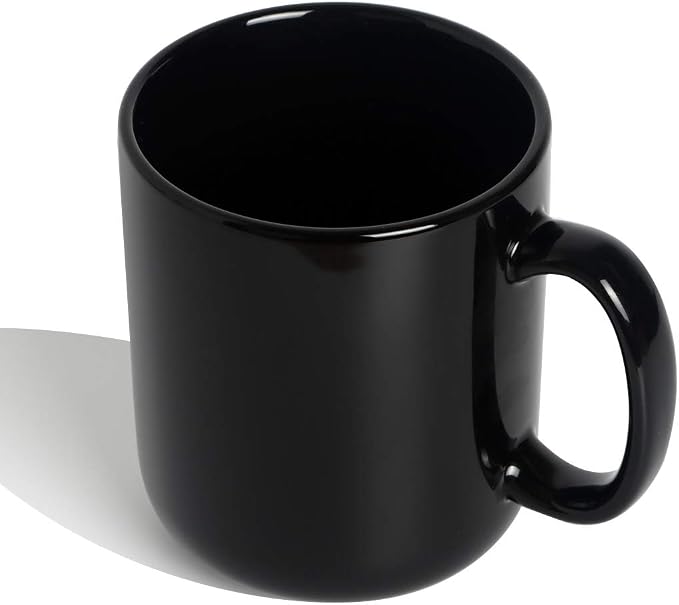 20 OZ Large Coffee Mug, M016 Ceramic Big Tea Cup with Handle for Dad Men, Black - Image 4