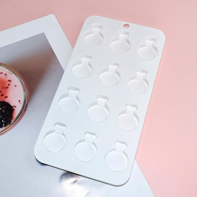 mostsom 3D Ring Shape Silicone Dessert Molds, Cake Molds for Baking, Mini Granola Bar, Chocolate Truffles, Whiskey Ice Cube Tray, Fondant Mould, Candy & Gummy Jelly Mold (C_ Ring)