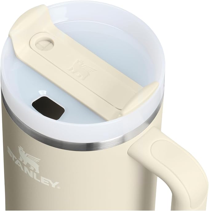 STANLEY Quencher H2.0 Flow State Tumbler, 40 oz, Toasted Almond | Handle and Straw | 3-Position Lid | Cup Holder Compatible for Travel | Insulated Stainless Steel Cup | BPA-Free - Image 2
