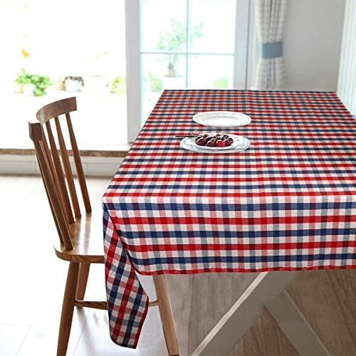 Urban Villa Tablecloth Cotton Tabletop 60x102 (8-10 Seats) July4th Checks - Image 2