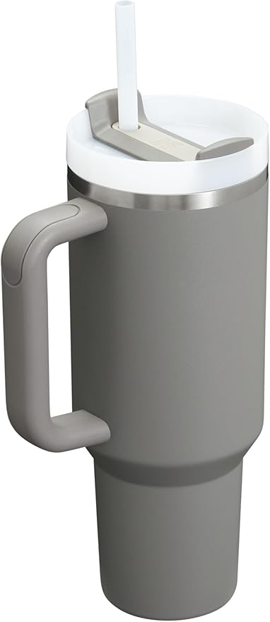 STANLEY Quencher H2.0 Flow State Tumbler, 40 oz, Stone | Handle and Straw | 3-Position Lid | Cup Holder Compatible for Travel | Insulated Stainless Steel Cup | BPA-Free - Image 2