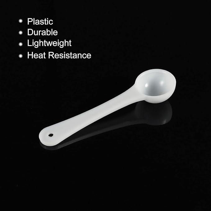 MECCANIXITY Micro Spoons 2 Gram Measuring Scoop Plastic Round Bottom Mini Spoon for Home Kitchen Powder Measurement Baking 15Pcs