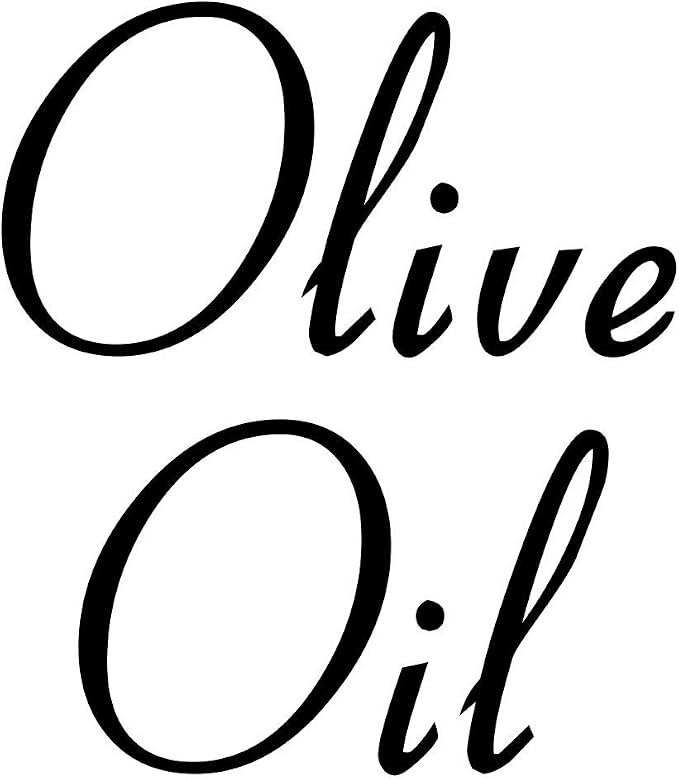 Olive Oil 2.75w x 3h Label | Kitchen Pantry Organization | Die Cut Vinyl Decal | Black Retro Font (Sticker Only) by MinglewoodTrading