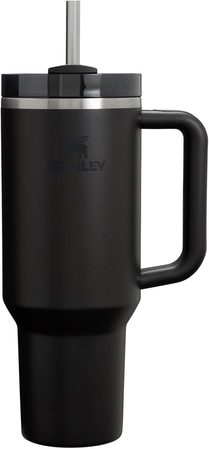 STANLEY Quencher H2.0 Flow State Tumbler, 40 oz, Black 2.0 | Handle and Straw | 3-Position Lid | Cup Holder Compatible for Travel | Insulated Stainless Steel Cup | BPA-Free by Unknown