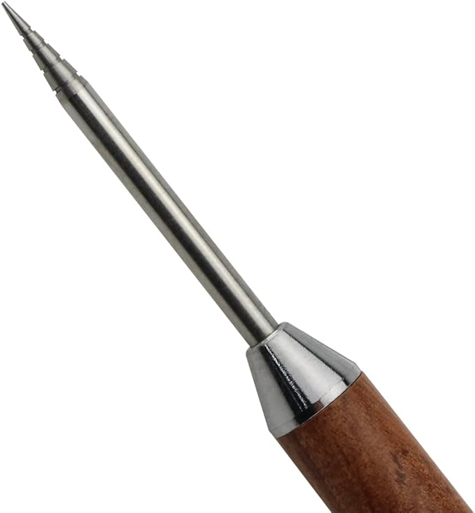 Stainless Steel Coffee Art Pen Coffee Fancy Stitch Barista Tool Coffee Latte Needle with Wood Handle Stainless Steel Coffee Fancy Needle Latte Art Pen for DIY Coffee Decor