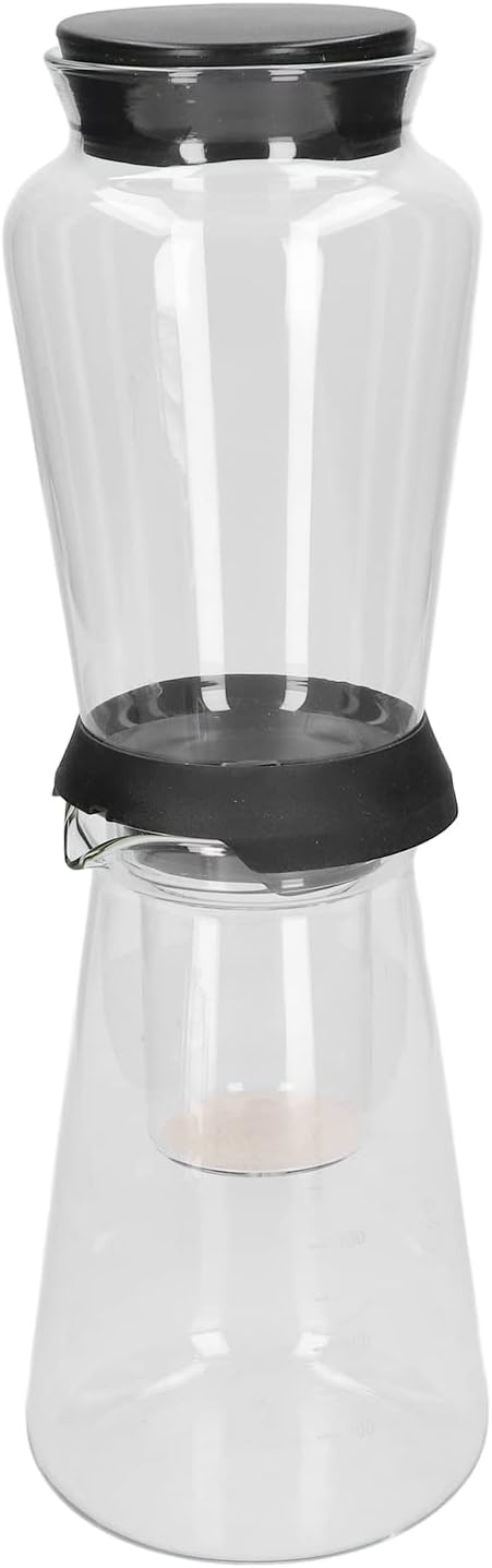 Cold Brew Dripper, Borosilicate Glass Cold Brew Coffee Maker, 900ml Large Capacity with Paper and Cubes Container, Slow Extraction for Rich, for Home Use