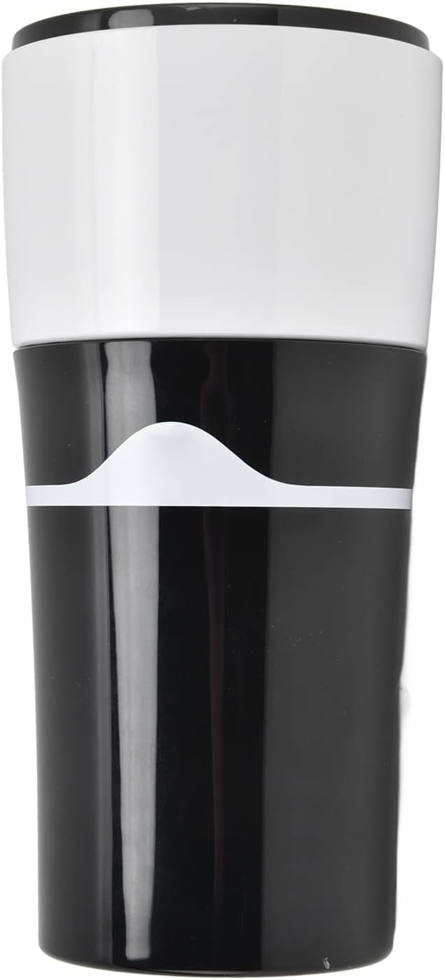 Semme Portable Drip Coffee Maker for Capsules 450ml Travel Coffee Machine with Proof Design Sharing Cup Lid Compact Easy to Use Gray White (Black White) - Image 8