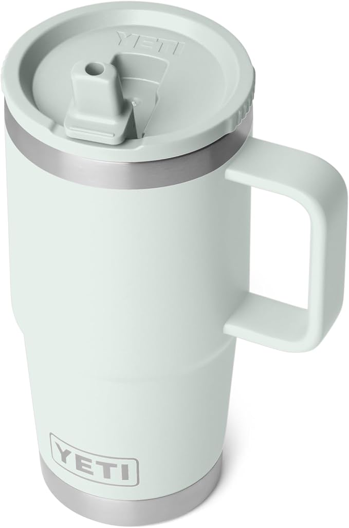 YETI Rambler 20 oz Travel Mug with Flip Straw Lid – Stainless Steel, Vacuum Insulated, Leakproof, Cup Holder Friendly, Ridgeline - Image 3