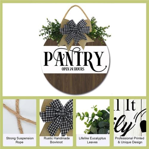 FemiaD Pantry Sign Farmhouse Signs Wall Decor Art Country Decorations Rustic Vintage Kitchen Wall Decor Dinning Room Sign for Housewarming Home Front Door 11inch - Image 5