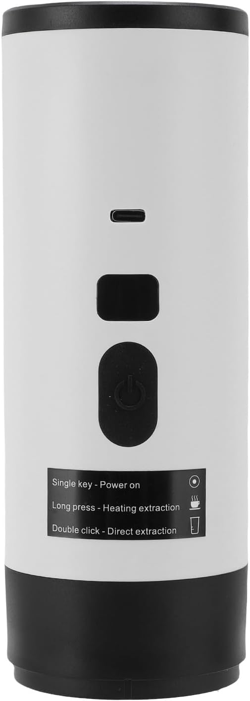 Sonew Portable Capsule Coffee Maker – Cordless 72W Automatic Travel Coffee Machine for Home, Car & Outdoor – -Compatible, USBCharged, 90mL, 622g Lightweight Design by Sonew