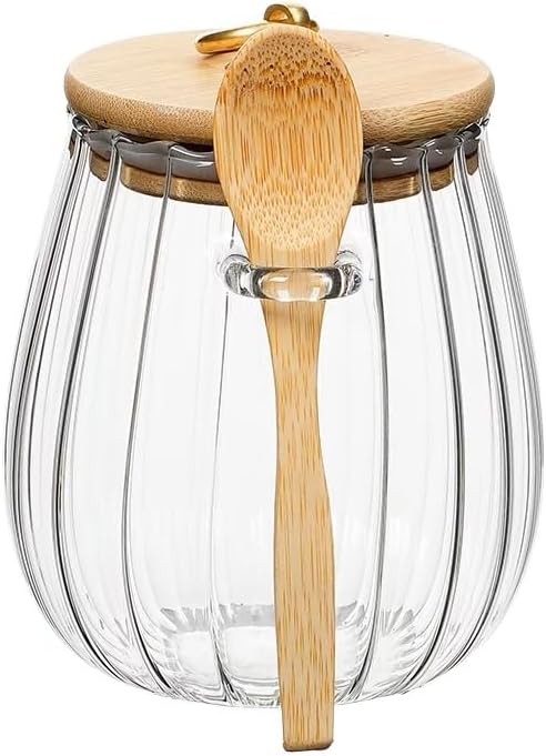 CNWSGEM Sugar Bowls Sugar Container 25.36 FL OZ Glass Coffee Canister Airtight Food Storage Jar with Lid and Spoon Candy Jar Coffee Bar Accessories Storage Beans Powder (Oval) by Unknown