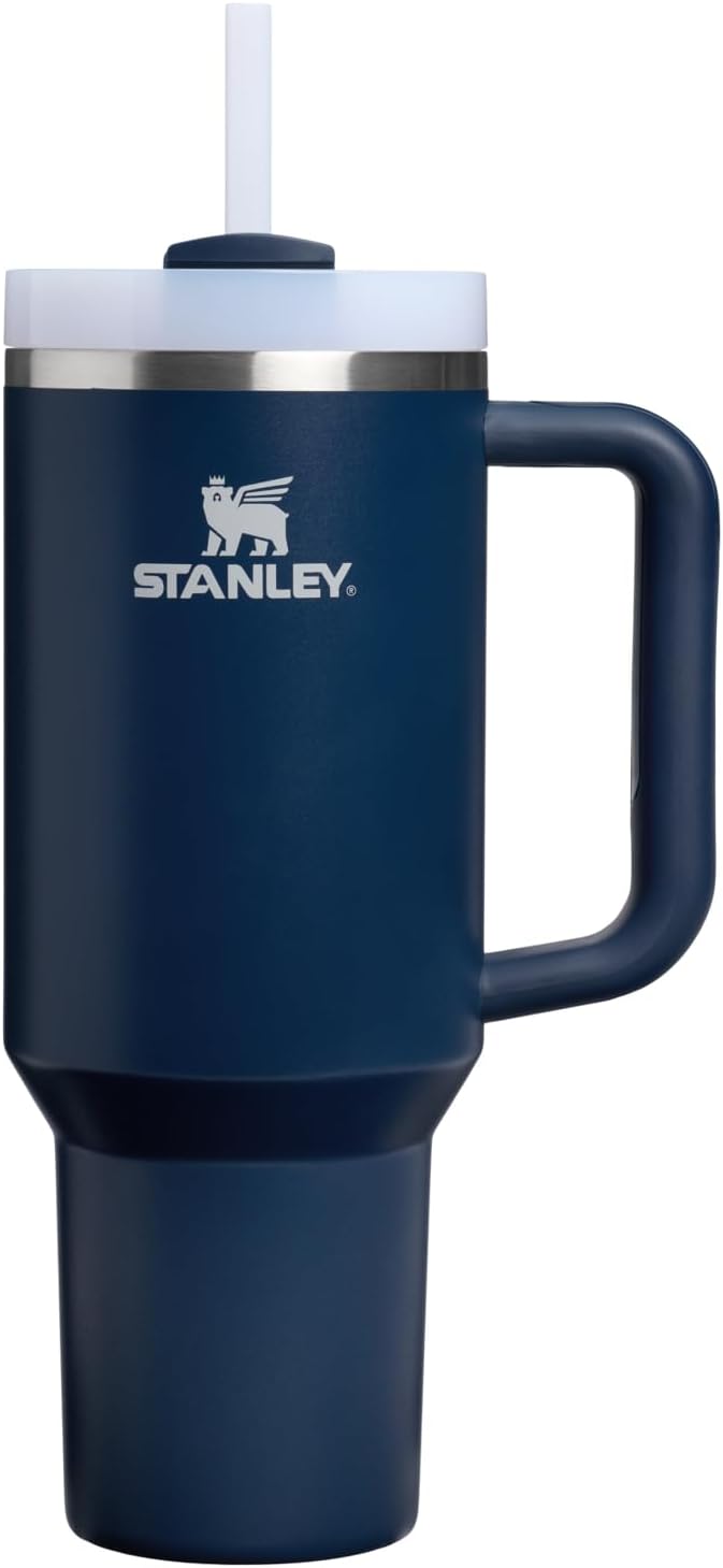 STANLEY Quencher H2.0 Flow State Tumbler, 40 oz, Dark Navy | Handle and Straw | 3-Position Lid | Cup Holder Compatible for Travel | Insulated Stainless Steel Cup | BPA-Free by Unknown