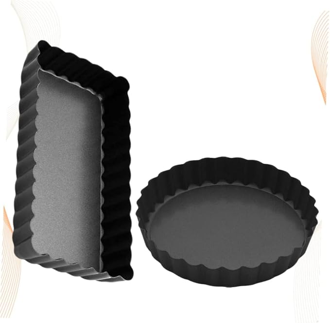 IMIKEYA 2pcs Non-stick Cake Molds Live Bottom Tart Pizza Pans for Baking Pies Quiches and Desserts - Image 2