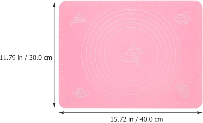 VICASKY Heat-resistant Silicone Baking Mat with Strong Adhesion to Countertop Easy to Maintain Dough Rolling Mat for Bread and Handmade Noodles for Novice Bakers Style - Image 2