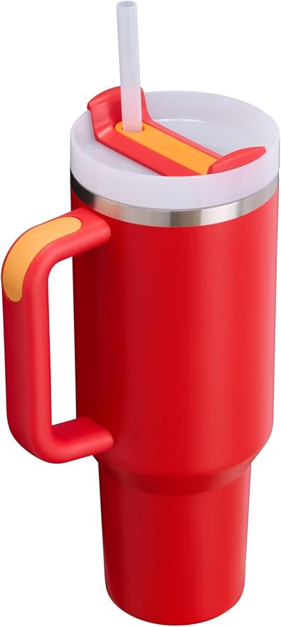 STANLEY Quencher H2.0 Flow State Tumbler, 40 oz, Chili | Handle and Straw | 3-Position Lid | Cup Holder Compatible for Travel | Insulated Stainless Steel Cup | BPA-Free - Image 3