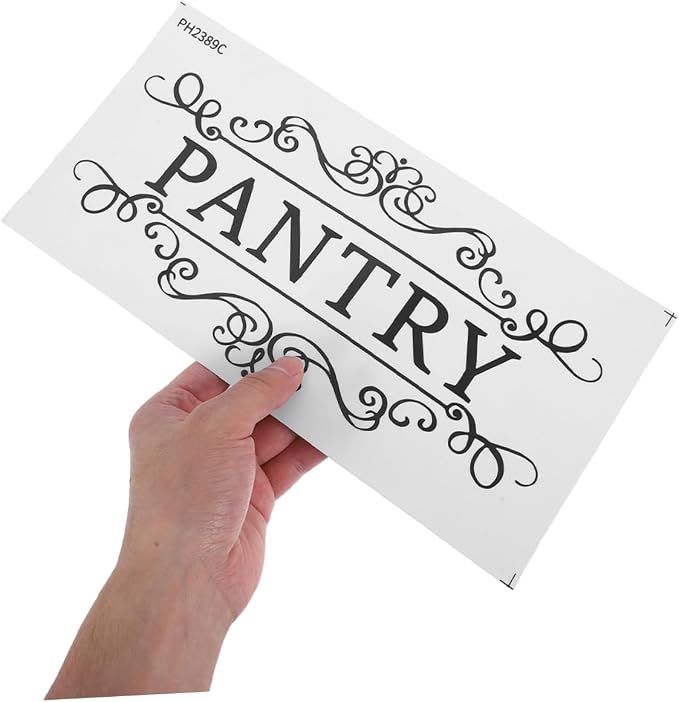 SOLUSTRE Pantry Room Wall Sticker Set 4pcs Removable Door Decal Vintage Style Decor for Pantry PVC Material - Image 4