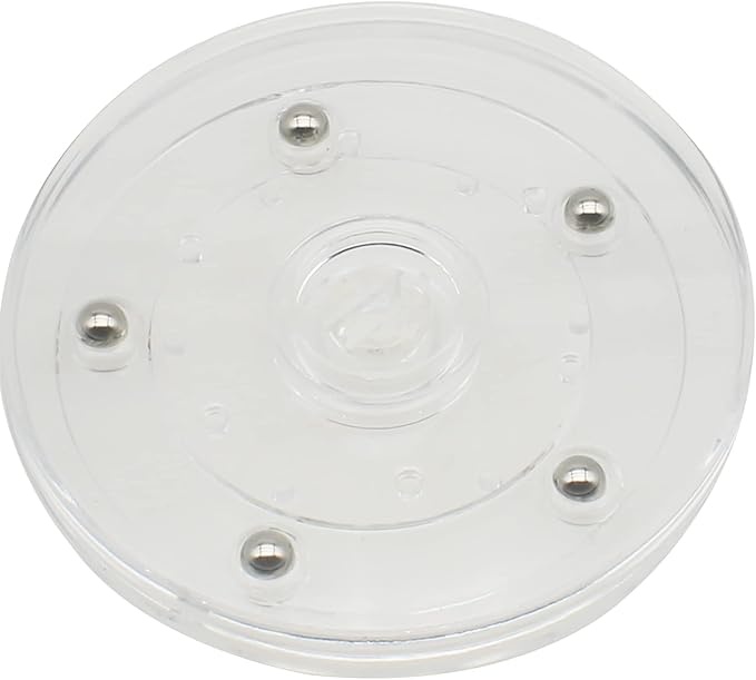 2 Pack 4" Lazy Susan Turntables Acrylic Ball Bearing 360 Degree Rotating Tray for Spice Rack Table Cake Kitchen Pantry Decorating (Transparent)