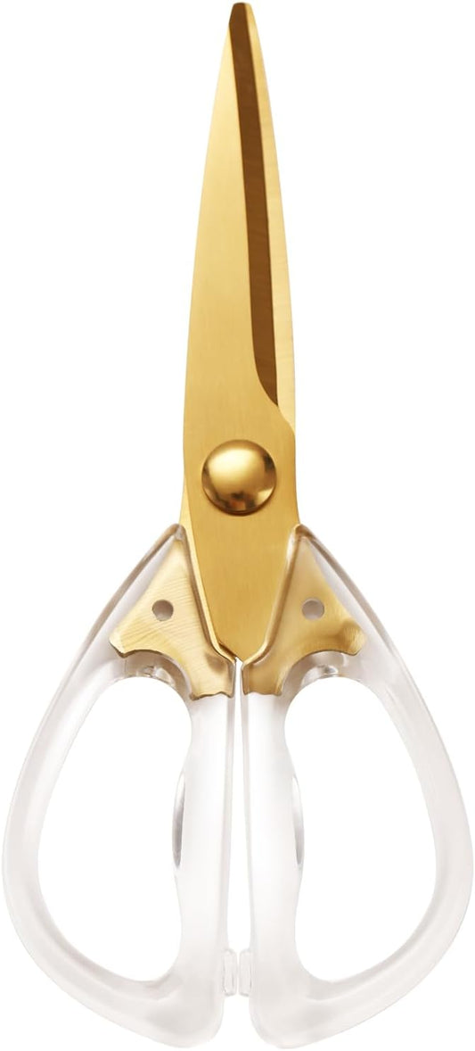 Kitchen Shears Scissors&Sharp Scissors, ARCHIKING 8.0inch Cooking Scissor-Meat and Poultry Shears, Dishwasher Safe, Acrylic Handel Scissors All Purpose Stainless Steel Utility Scissor (White) by ARCHIKING