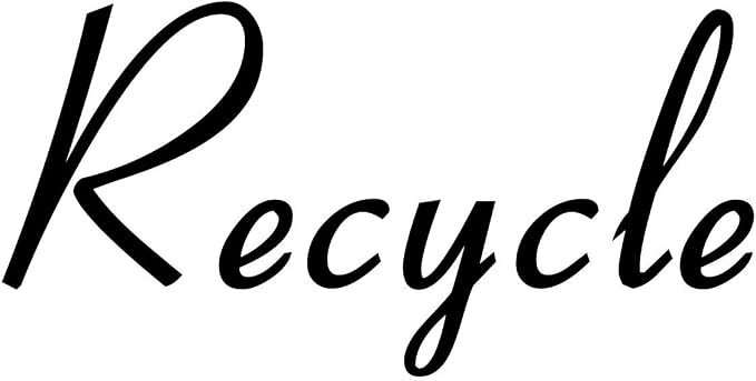 Recycle 4w x 2h Label | Kitchen Pantry Organization | Die Cut Vinyl Decal | Black Retro Font (Sticker Only) by MinglewoodTrading