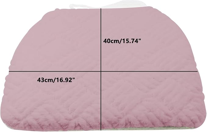 Plush Chair Cushion, Oval Chair Cushion Pad,Ultra Soft Nonslip Seat Pad,Comfortable Chair Cushion Cover,2PCS Memory Foam Chair Seat Cushion for Home Office Kitchen Dining Chairs Orchid - Image 2