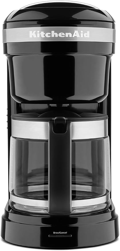 KitchenAid 12 Cup Drip Coffee Maker with Spiral Showerhead, KCM1208 | Onyx Black, Even Saturation for Rich Coffee Flavor, Easy-to-fill Removable Water Tank, Programmable Warming Plate - Image 2